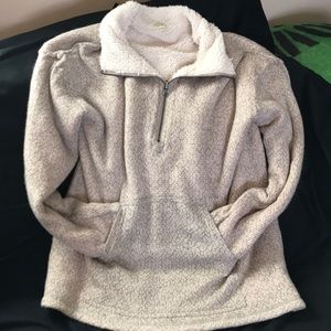 Sherpa lined half zip pullover